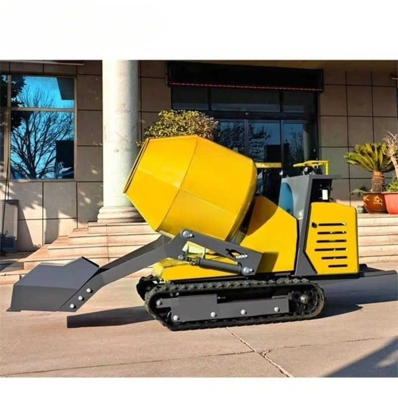Concrete Mixer Machine - Самозагружающийся гусеничный бетоносмеситель 0,8 тонны с