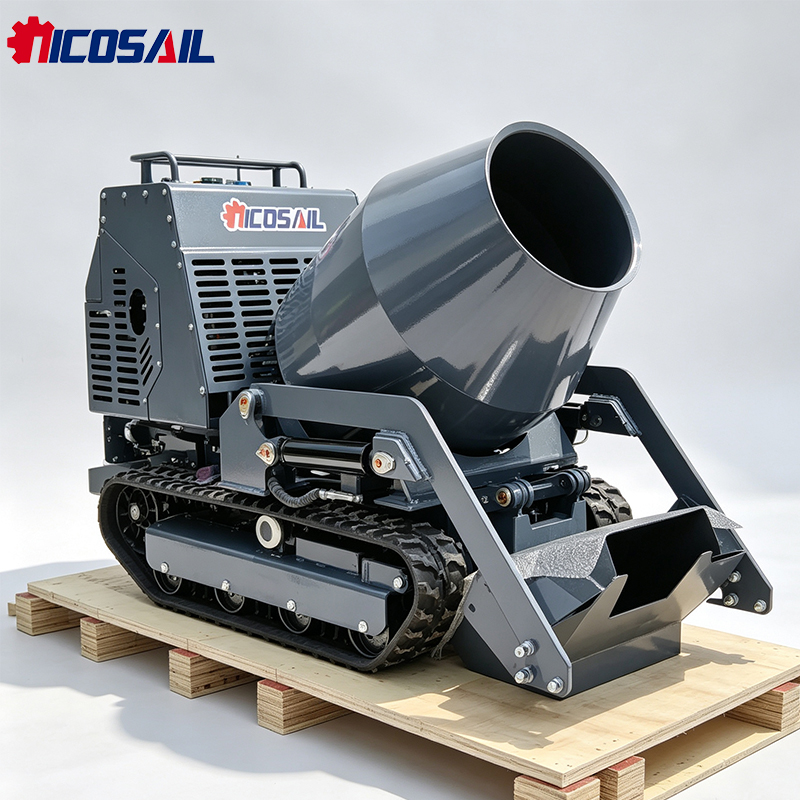 Concrete Mixer Machine - Мини-самосвал-миксер на гусеничном ходу с гидравлическим