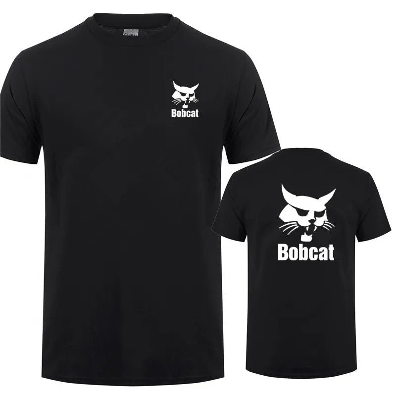 Heavy Equipment Logo - Футболка Bobcat, летние мужские хлопковые футболки