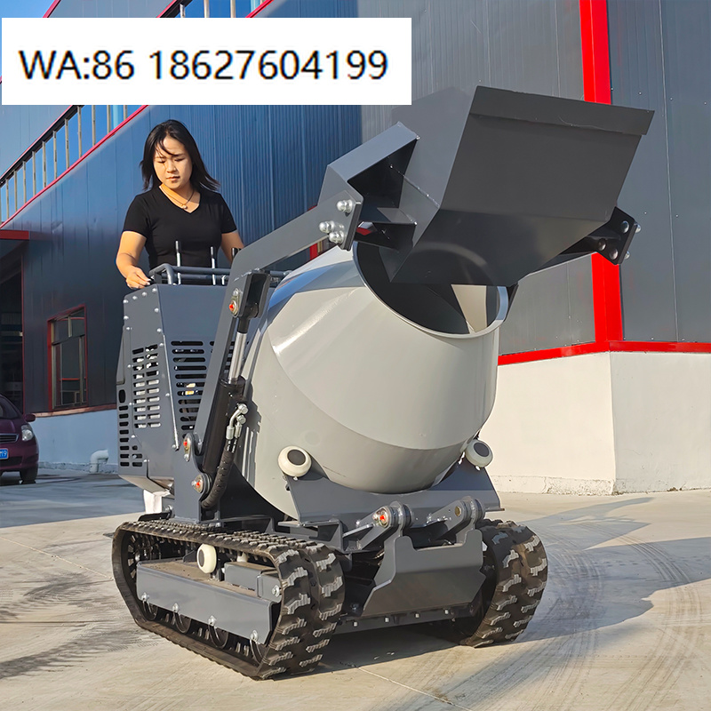 Concrete Mixer Machine - Компактный гусеничный бетоносмеситель 750 кг с