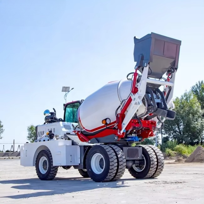 Полноприводный самозагружающий – обзор и цена Concrete Mixer Machine