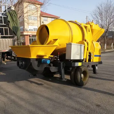 Бетоносмеситель YG с насосом,  – обзор и цена Concrete Mixer Machine