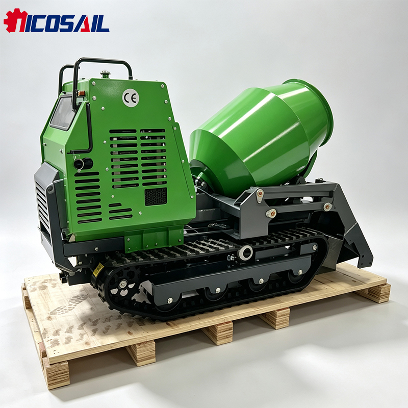 Мини-самосвал-миксер на гусени – обзор и цена Concrete Mixer Machine