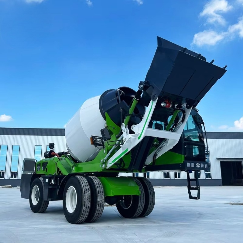 Самозагружаемый бетоносмесител – обзор и цена Concrete Mixer Machine
